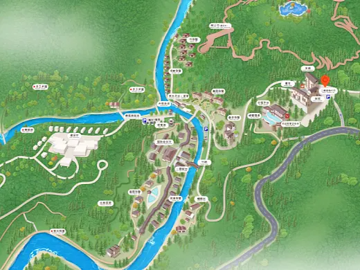 金波乡结合景区手绘地图智慧导览和720全景技术，可以让景区更加“动”起来，为游客提供更加身临其境的导览体验。